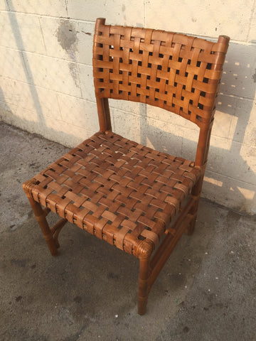 Wow! Leather woven seat chair restoration!